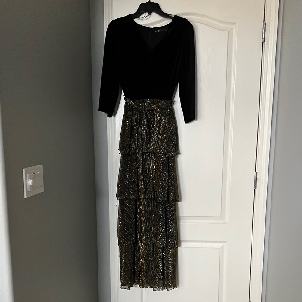 Elegant Black and Gold Dress